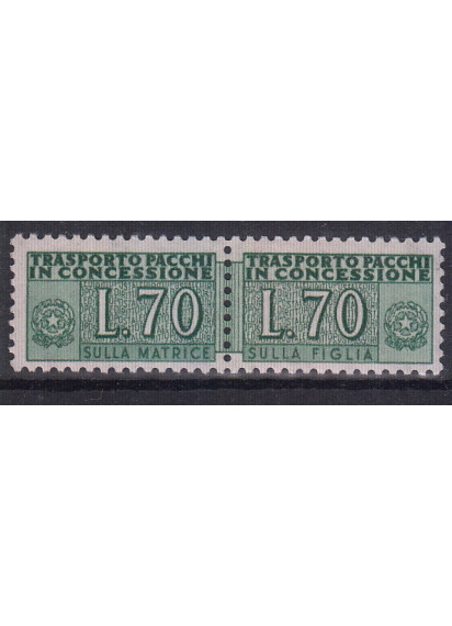 1955 Pacchi In Concessione Lire 70 Verde Azzurro 1 Val Sassone 8
